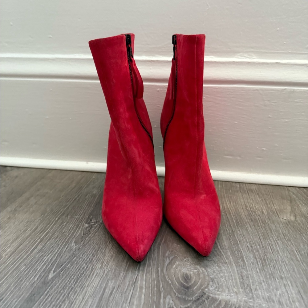 Rag & Bone Suede Wes Boots in Berry